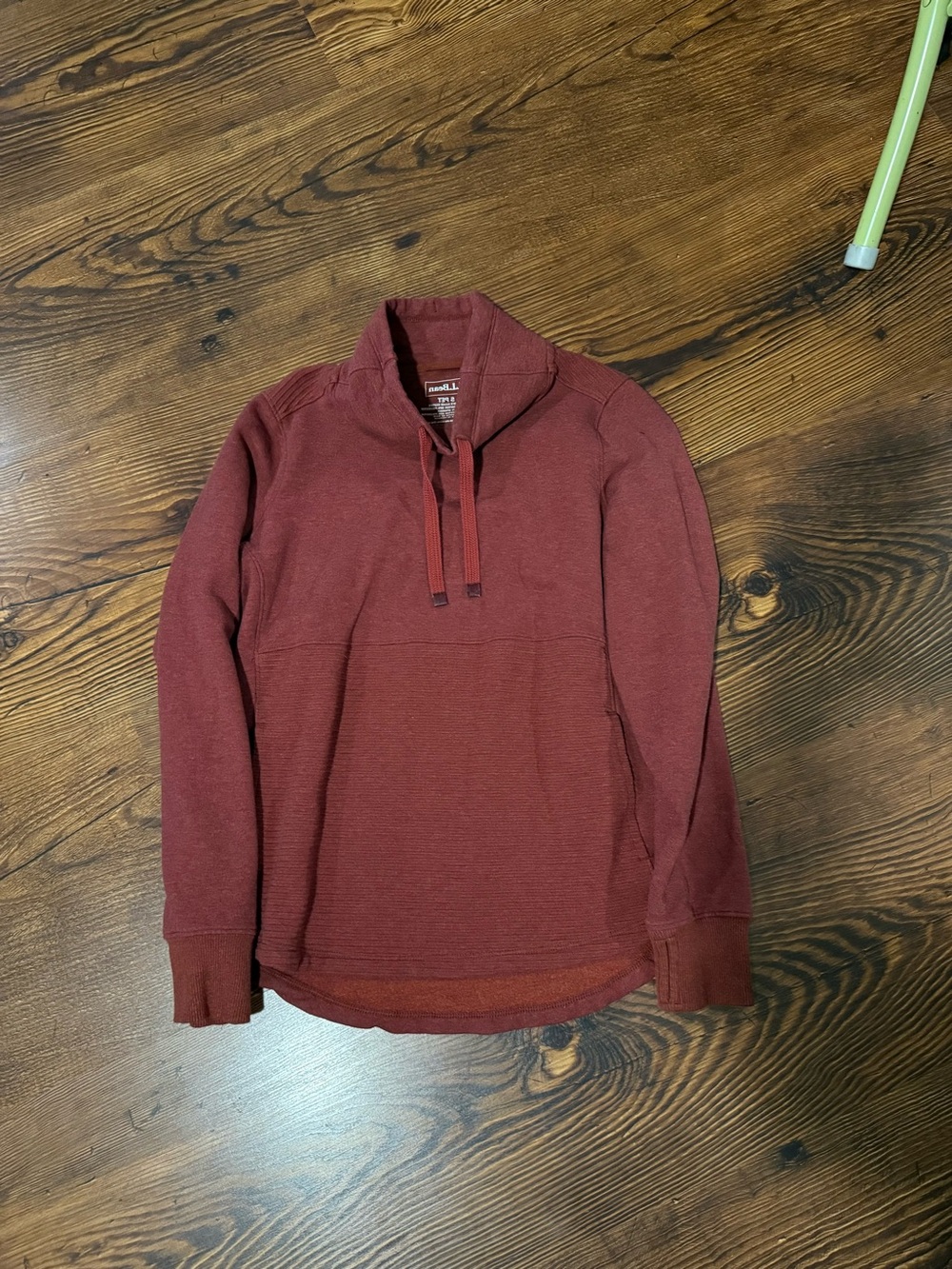 L.L. Bean Maroon Pullover Hoodie with Cowl Neck